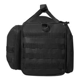 Range Bag for 3 Pistols, Tactical Gun Range Bag with 2 Detachable Baffles & 6 Magazines