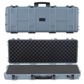 Hard Rifle Case, Lockable Rifle Case with Pre-cut Foams, 42 in Movable Gun Storage with Wheels, IP67 Waterproof & Dustproof Pistol Storage for Ri (Default: Default)