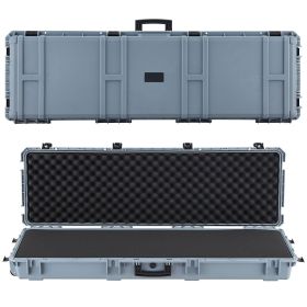 Hard Rifle Case, Lockable Rifle Case with Pre-cut Foams, 52 in Gun Storage with Wheels (Default: Default)