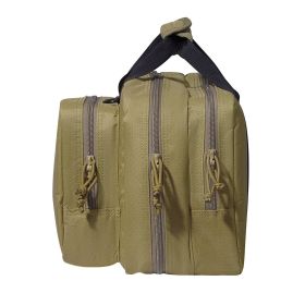 Range Bag for 2 Pistols, Tactical Gun Bag with 2 Built-in Removable Pistol Bags & 6 Detachable Magazines, Gun Range Bag for Outdoor Hunting Shoot (Item Size: 33 x 20 x 23 cm, product color: Brown)